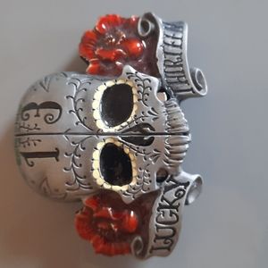 Skull Belt Buckle/Hidden Lighter